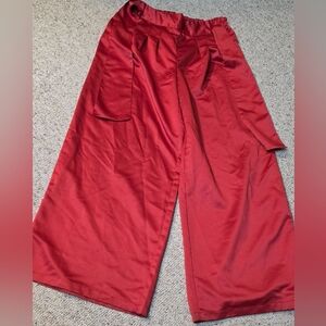 Ashley Stewart Crimson Satin Trousers